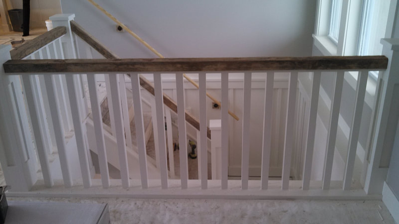 Finished railing with wood accent